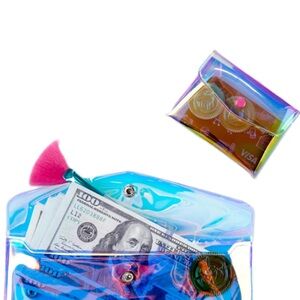 Iridescent Blue and Pink Wallet (the long one)
